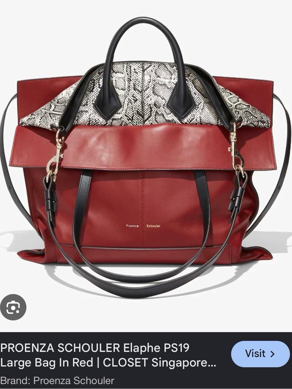 Proenza Schouler $2650 Elaphe PS 19 tote